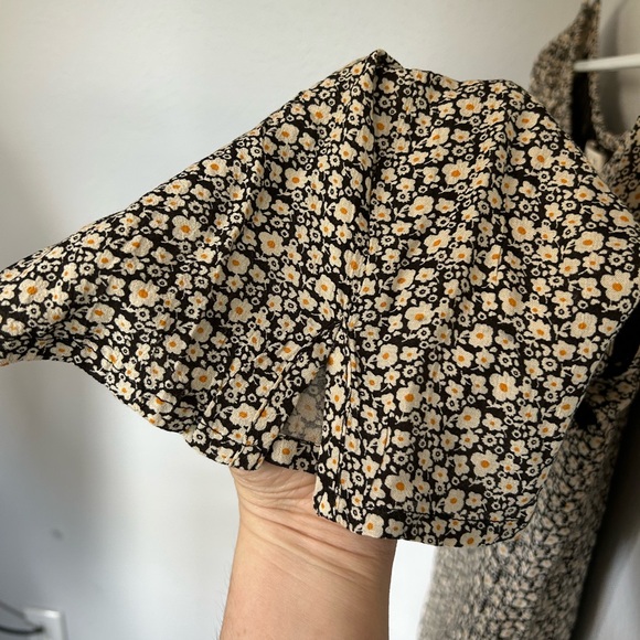 Natural life ditzy micro floral shift mini dress boho size small bell sleeve - Picture 8 of 10